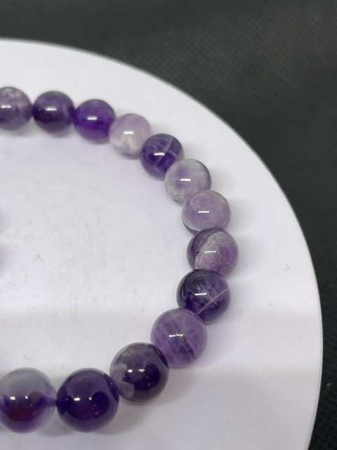 Amethyst Bead Bracelet 8.4MM- Crystal **Deal you will get two bracelets**