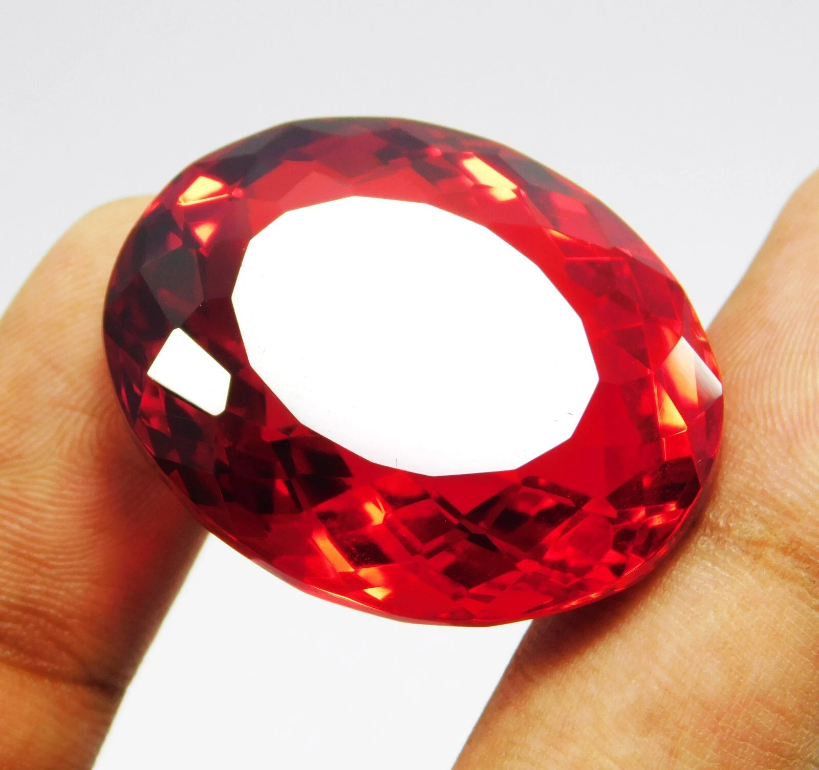 Natural 58.85 27 mmCt Brazilian Red Topaz Oval Cut Loose Gemstone EGL Certified