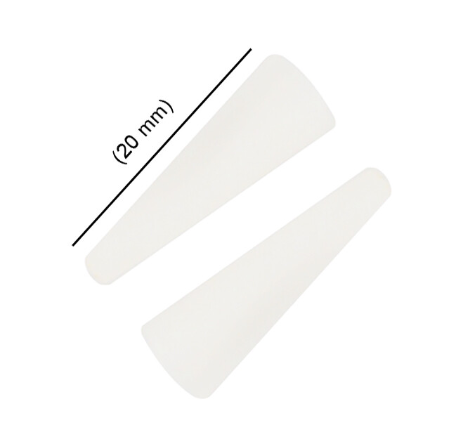 Pair of 20 MM Long Replacement Non-Marring Round Nose Nylon Plastic Jaws