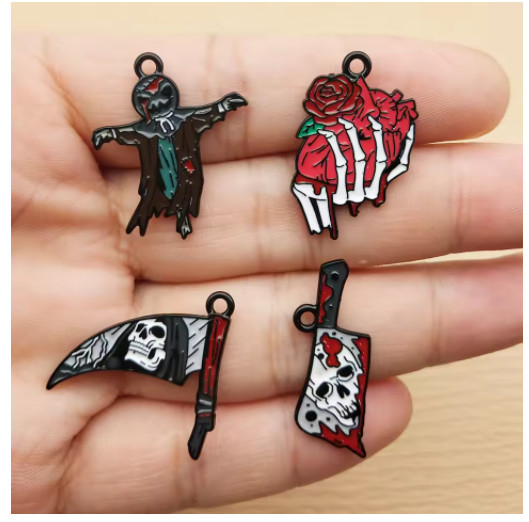 lot 40Pcs Halloween cartoon Charm bracelet necklace Pendants DIY Jewelry Makings