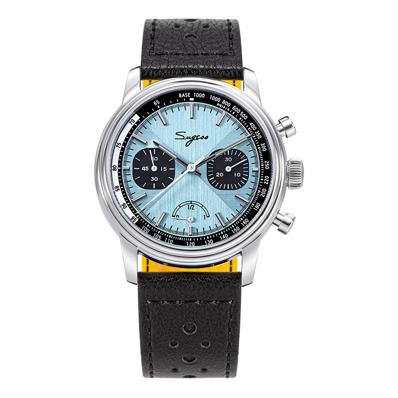 Seagull Movement Mechanical Chronograph Sapphire Case Watch Noctilucent ST412