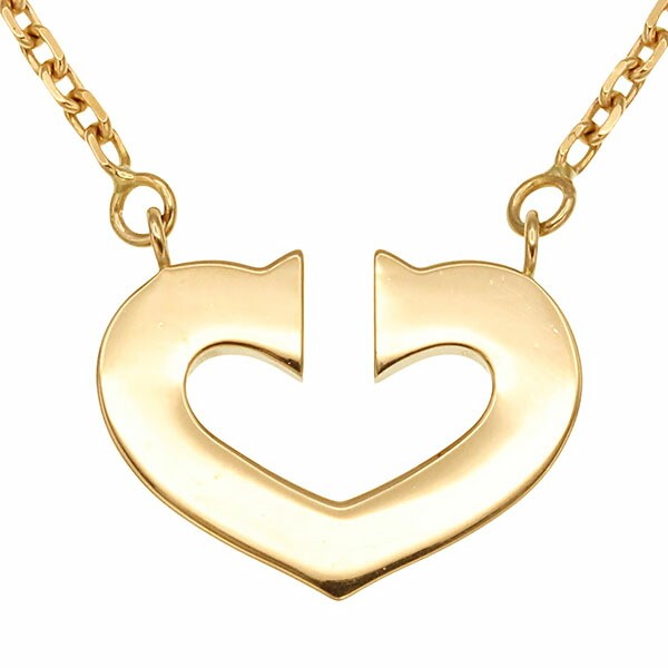 Cartier Cartier C Heart Necklace 40.5cm 18K YG 6.6g