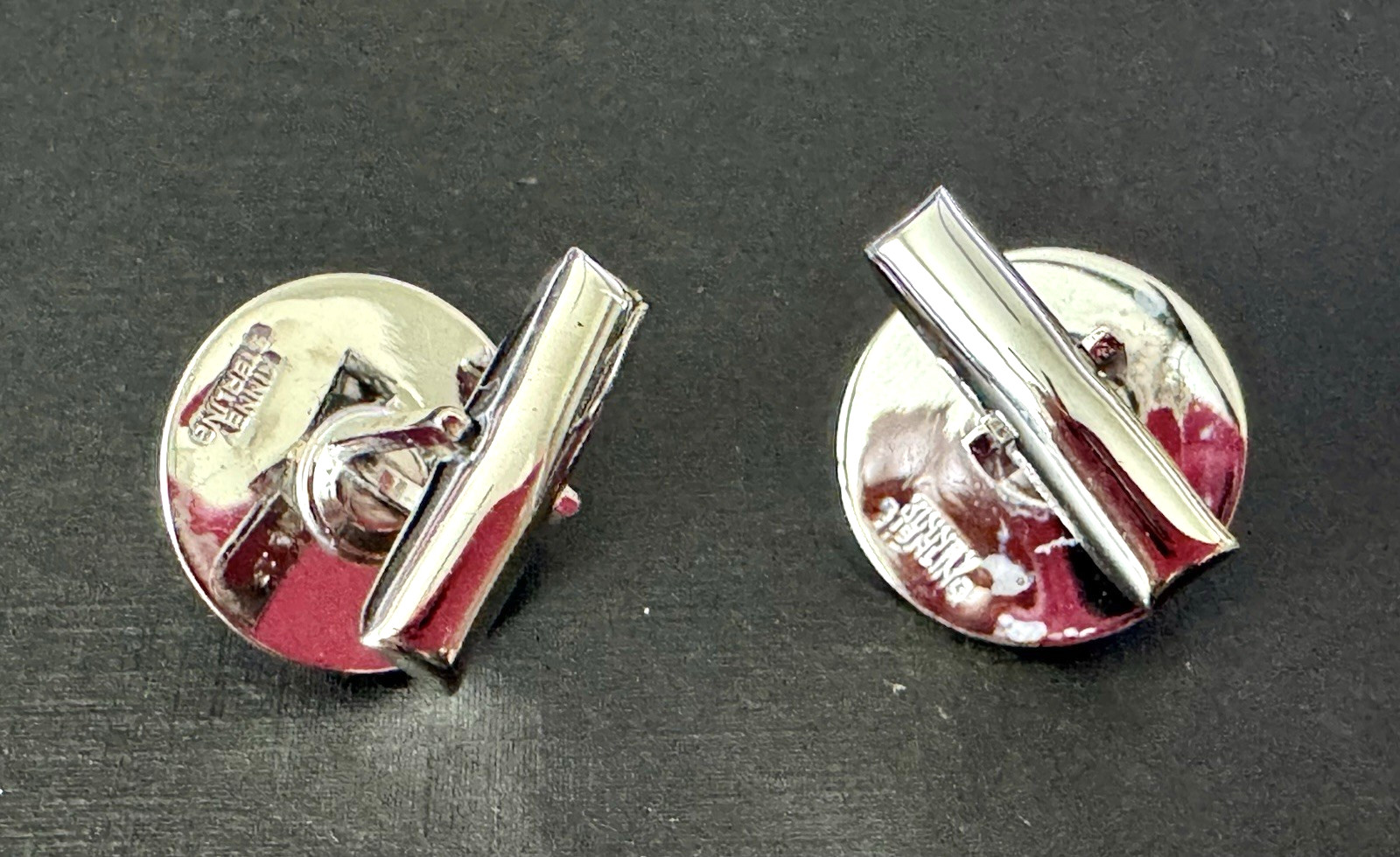 Sterling Stamped, Kinney Signed, Vintage, 17,0 grams, Unisex Beetle Cufflinks Se