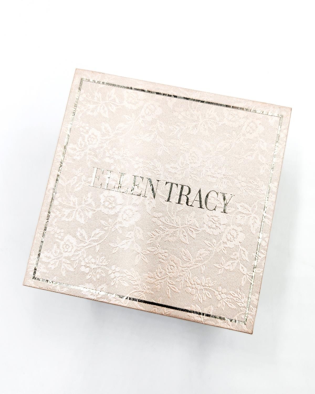 HSN Ellen Tracy Cushion Shaped Watch, Necklace and Earring Set – Silver Dmg