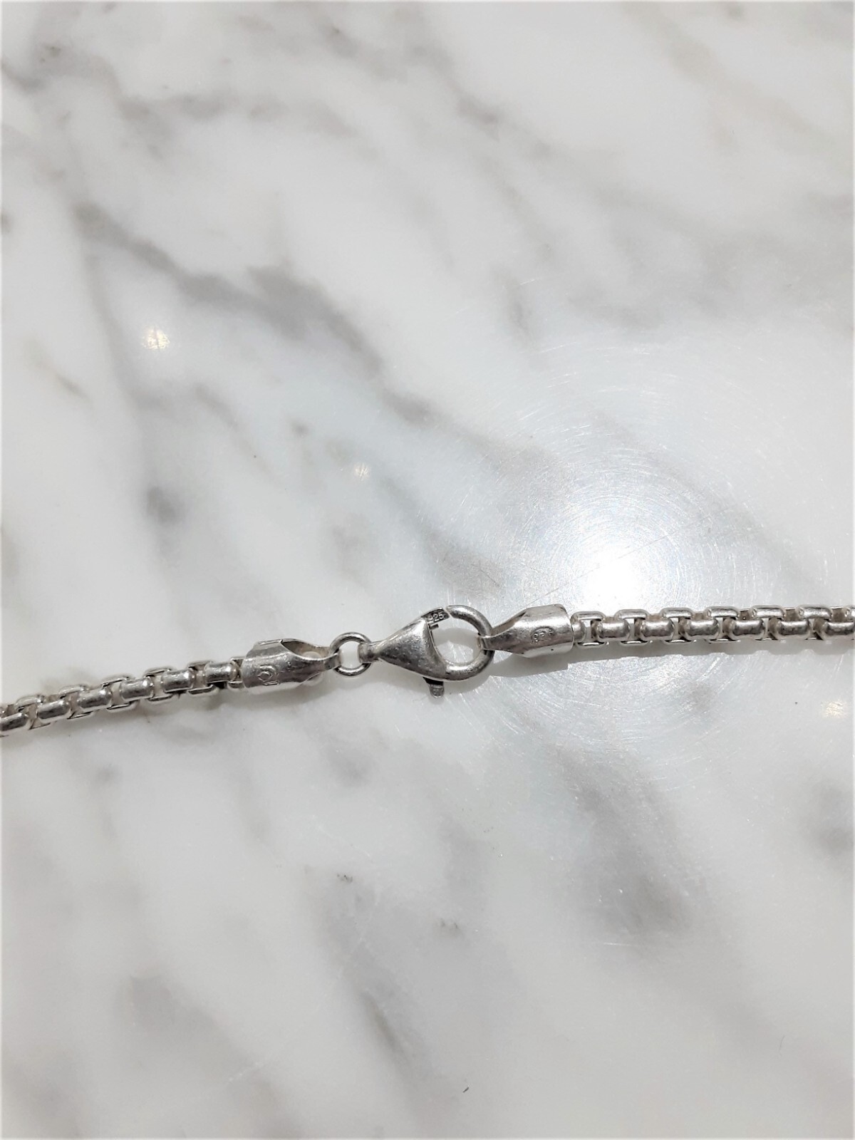 925 Italy Solid Sterling Silver Round Box Chain 2.5 mm 30 inches