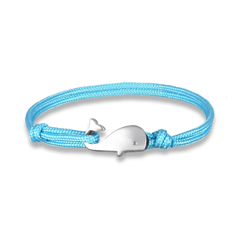 Paracord Rope Bracelet Men Silver Tone Wrap Layered Strand Metal Jewelry