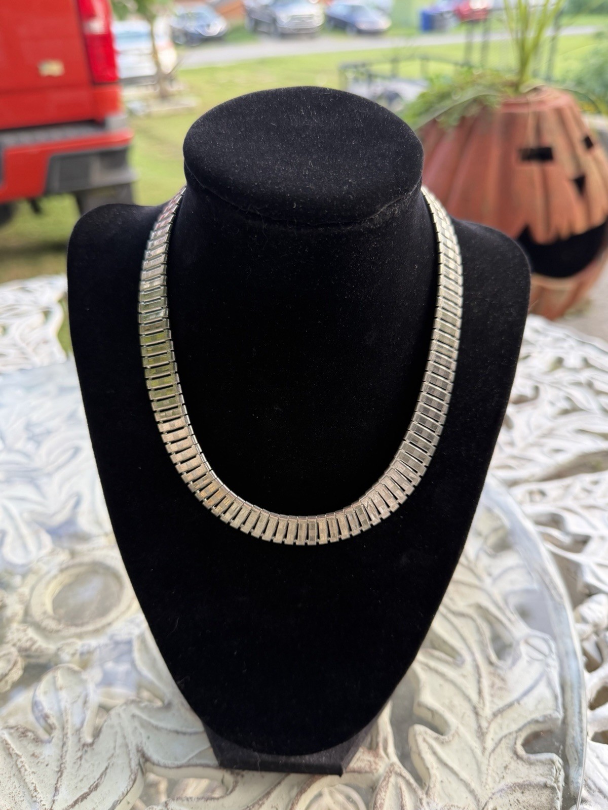 Park Lane Silver Tone Cleopatra Style Choker Necklace 14” To 17”