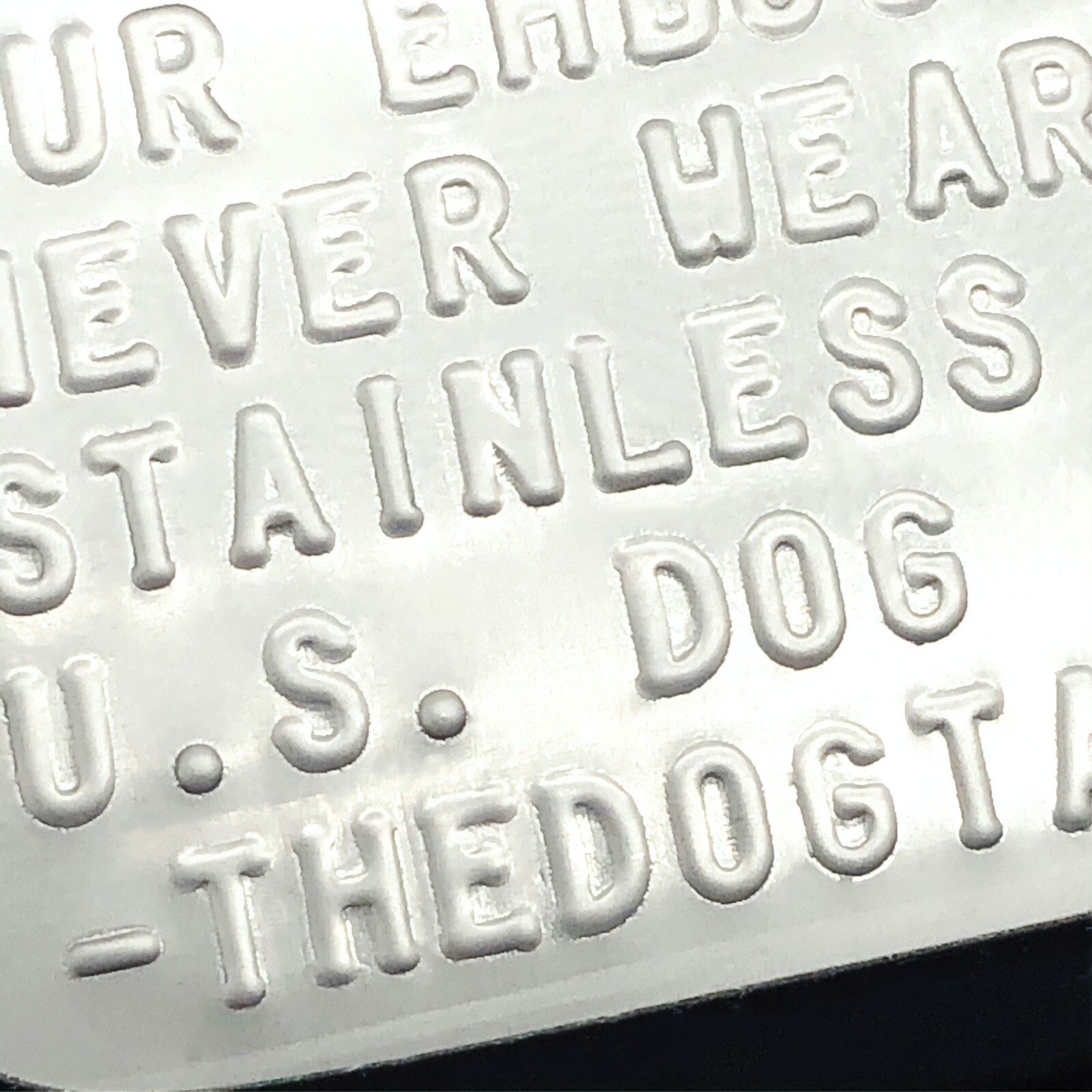 PAIR SET U.S. PERSONALISED STAINLESS STEEL ARMY MILITARY DOG TAGS -THEDOGTAGCO