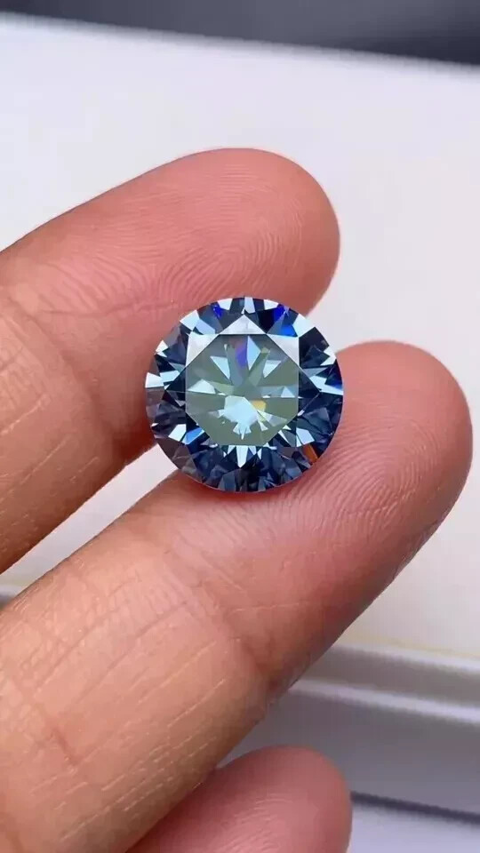 Royal Blue Diamond Round Cut VVS1 D Grade Excellent CERTIFIED 3.00 Cts Gemstone