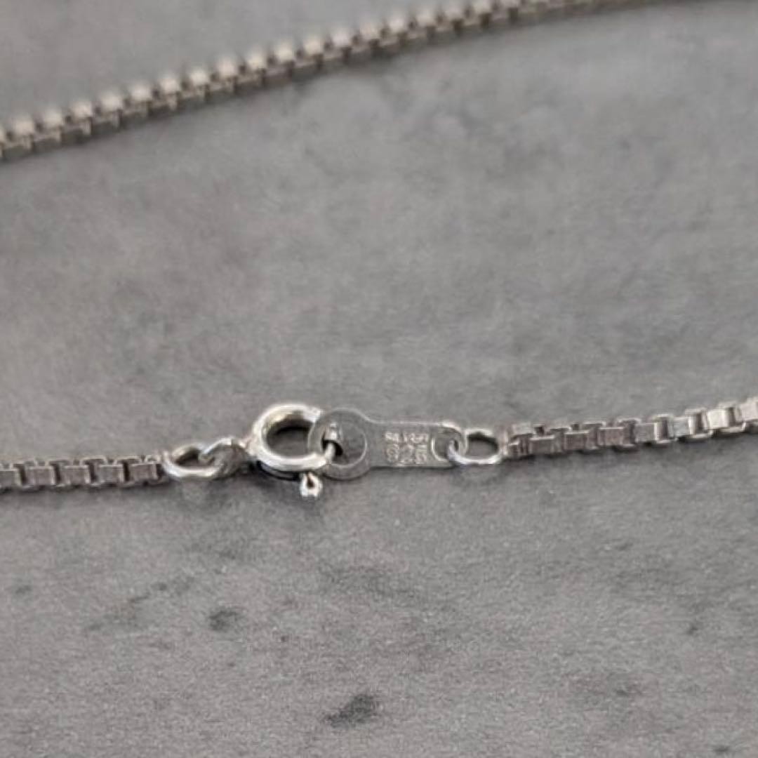 925 Stamped Vintage Silver Necklace, Long Venetian Chain, 60