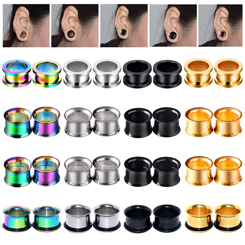 10pcs Ear Plugs Ear Gauges Random Mixed Style Ear Tunnels Choose Size 2g-5/8″