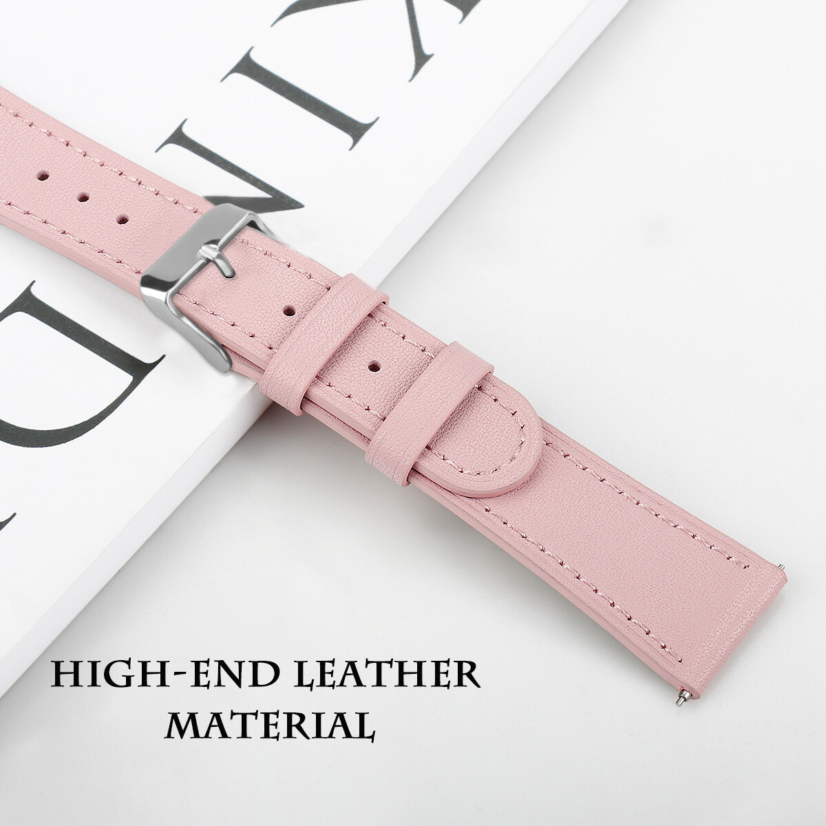 For Samsung Galaxy Watch FE/4/5/6/7 Pro 40/44/42/46mm Genuine Leather Strap Band