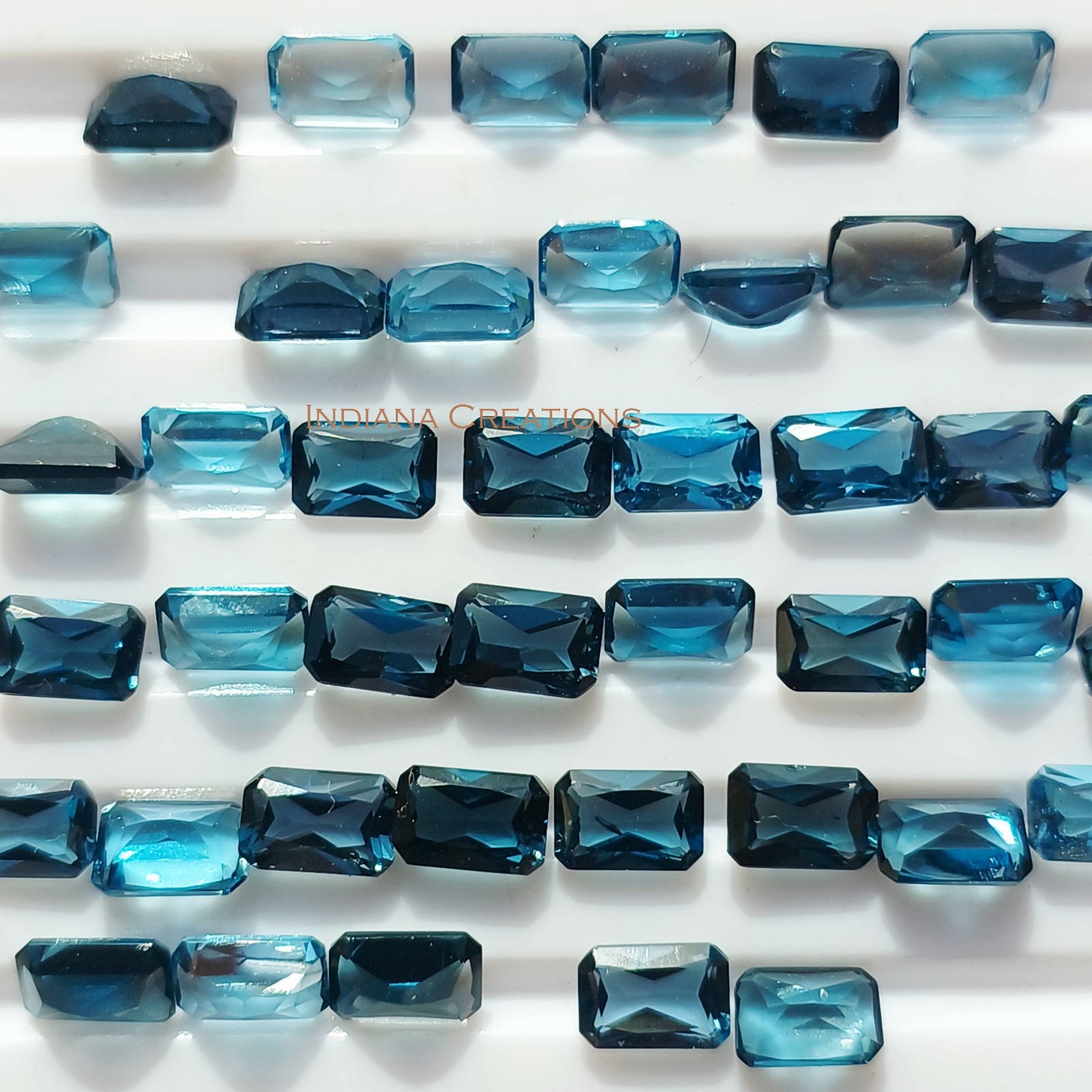 Natural London Blue Topaz Octagon Faceted Cut 3x5mm To 8x10mm Loose Gemstone