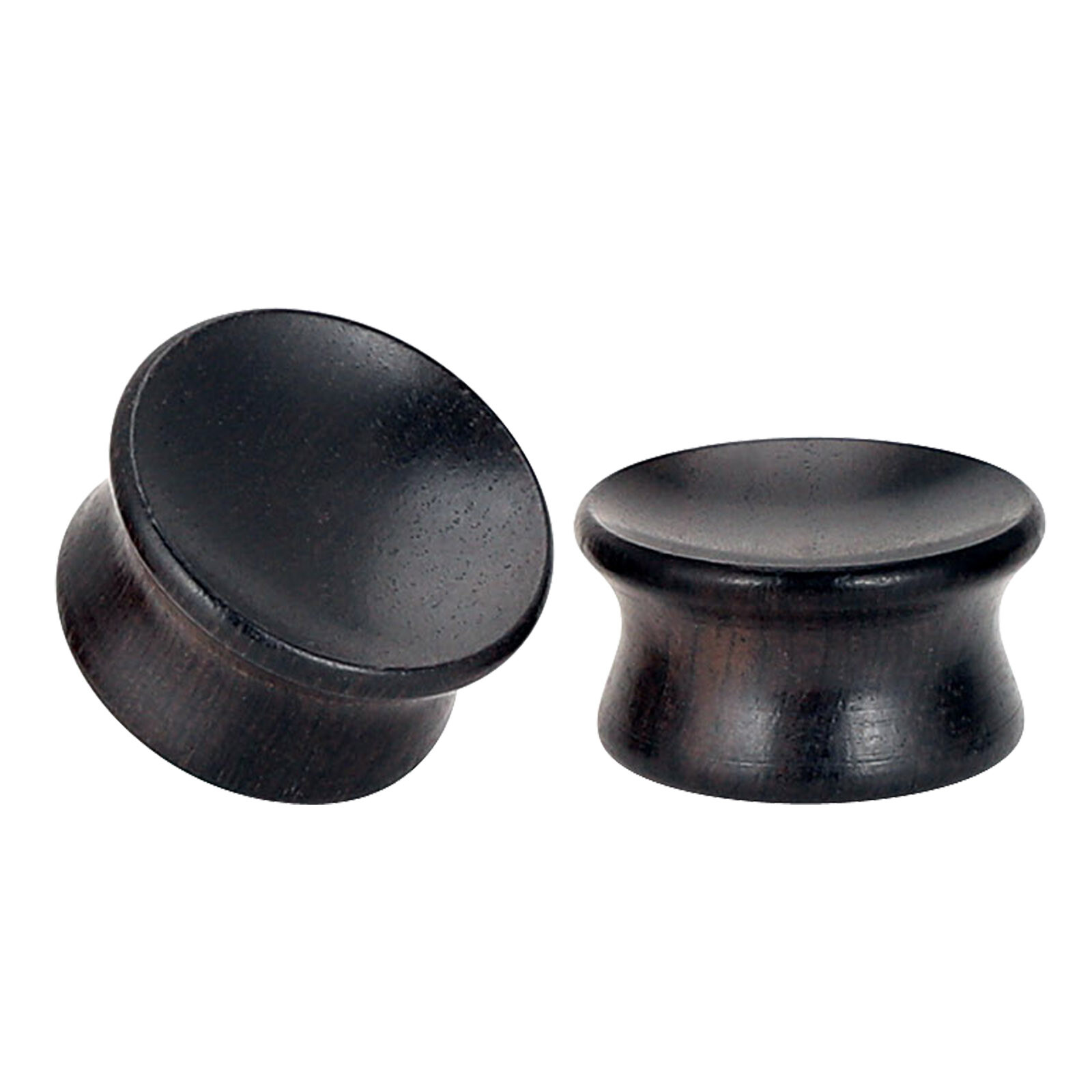 2PCS Saddle Concave Ear Plugs-Organic Wood Ear Gauges Expander Tunnels Piercing