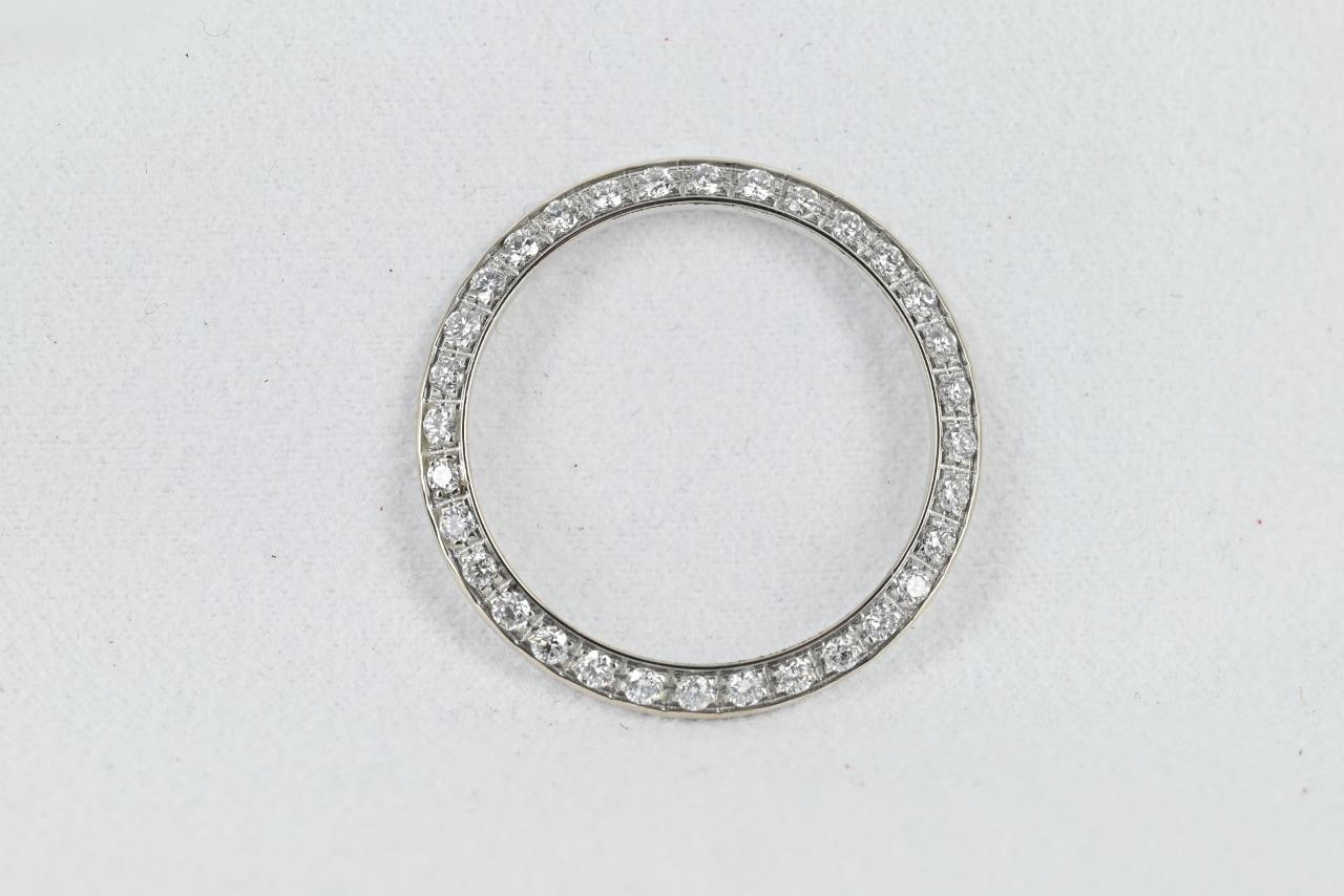 18ct White Gold Diamond Bezel for Rolex 26mm Datejust Approx .75Cts – 3069
