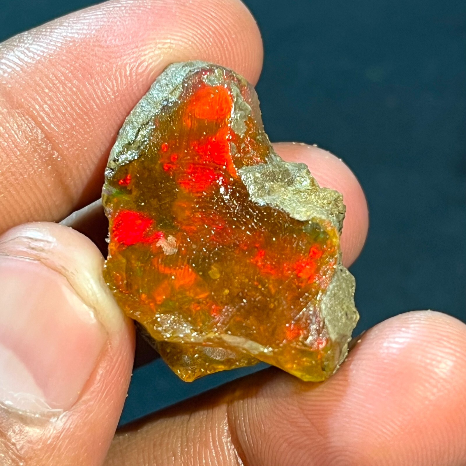 38 Carat Opal Rough Natural Ethiopian Opal Raw Welo Opal Multi Fire Gemstone