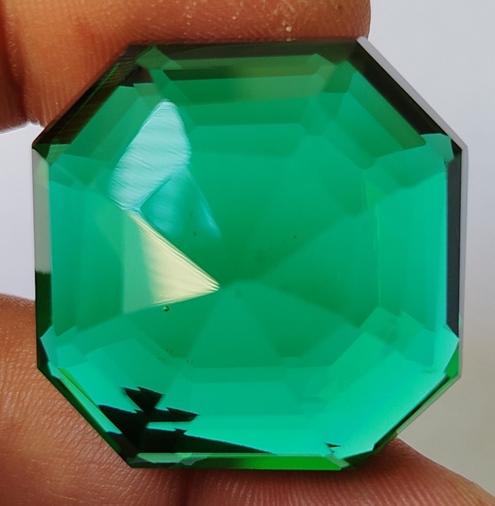 84.55 Ct. Large Asscher Cut Colombian Green Emerald Loose Gemstone Gift 4 Women