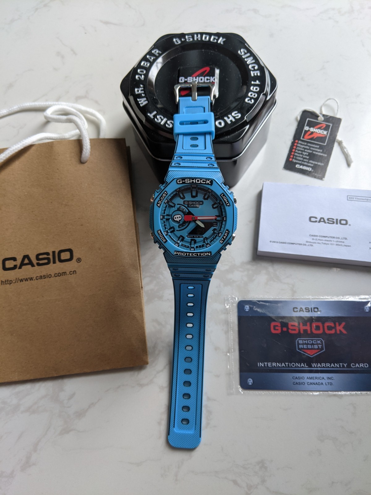 Casio G-SHOCK GA-2100 Blue Custom Anime Style Analog Digital Watch