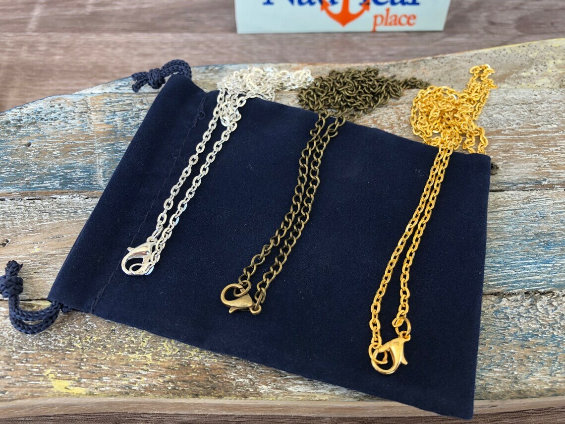 Brass Pocket Compass w/ Optional 27″ Chain & Bag – Gold, Silver, Antique Finish