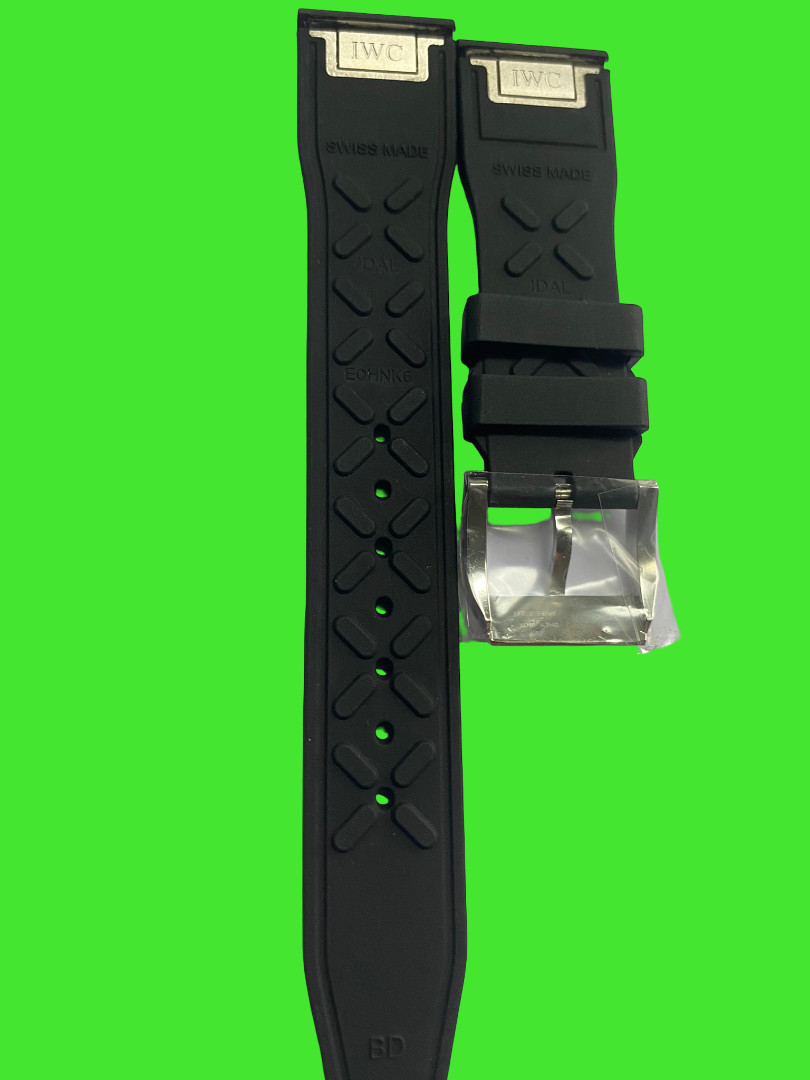 21 mm black silicone strap easy fit strap suitable to Watches Portofino