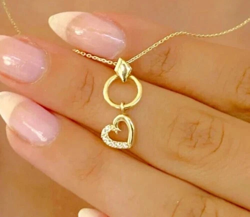 1Ct Round Cut Lab Created Diamond Women’s Wedding Pendant 14K Yellow Gold Plated