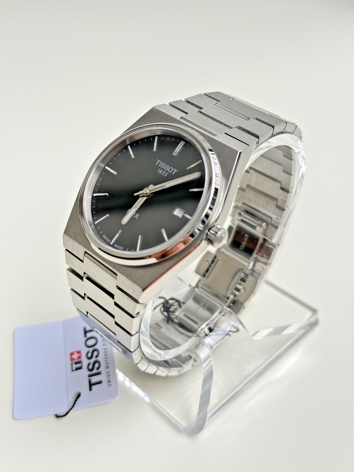 New Tissot PRX Black Dial Quartz 40mm Mens Watch T1374101105100