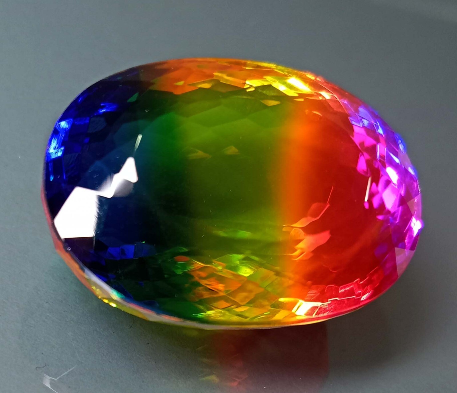 Oval Cut Natural 80-81 Ct Tourmaline Bi-Colour Loose EGL Gemstone KH447