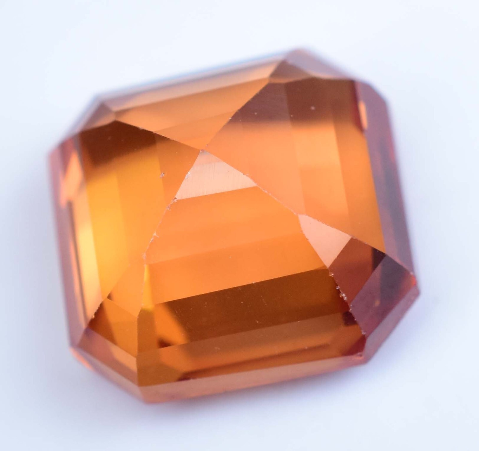 14.85Ct Natural Ceylon Padparadscha Sapphire Stunning Certified Asscher Gemstone