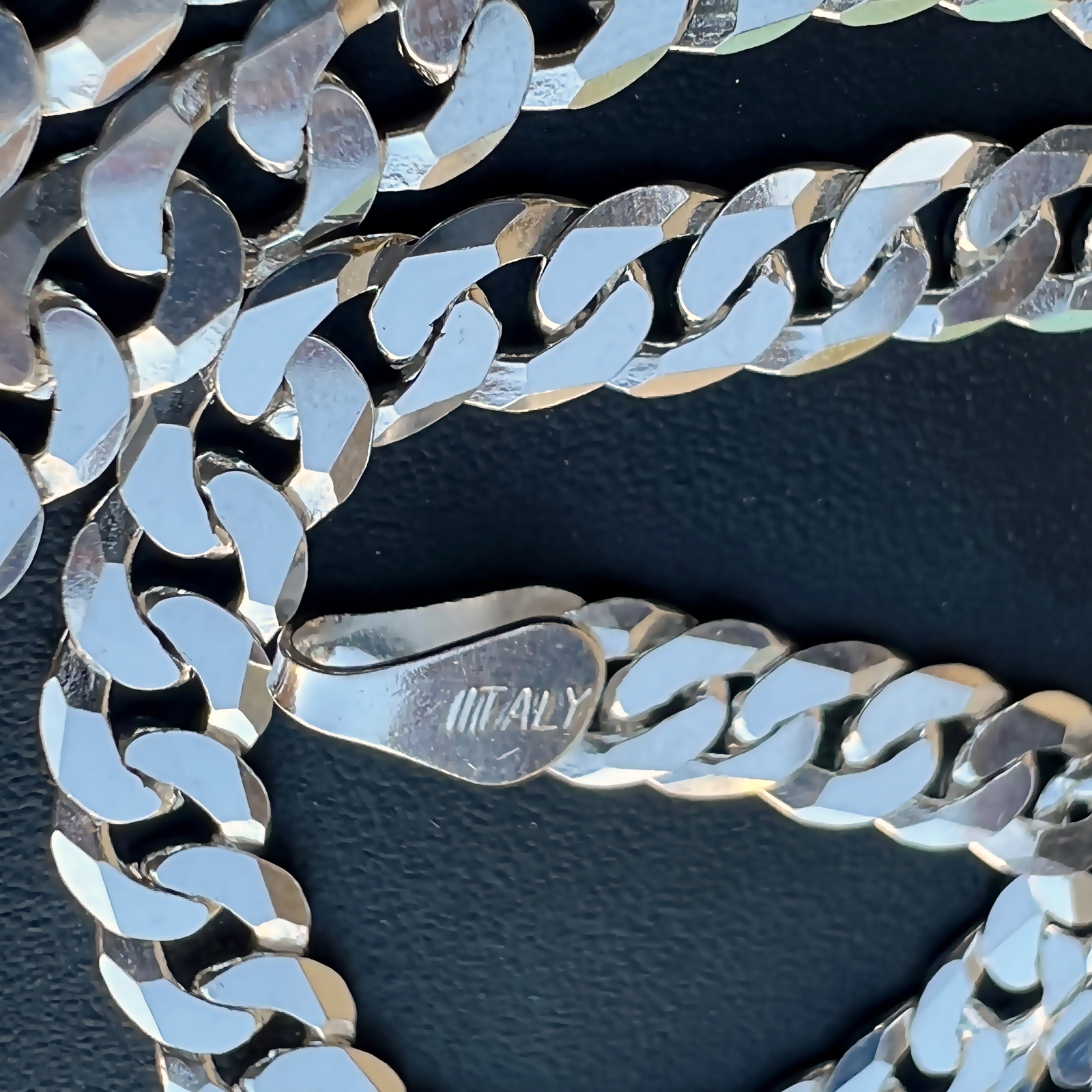 Real Italy 925 Sterling Silver Flat Cuban Link Chain Necklace Mens & Women 5MM