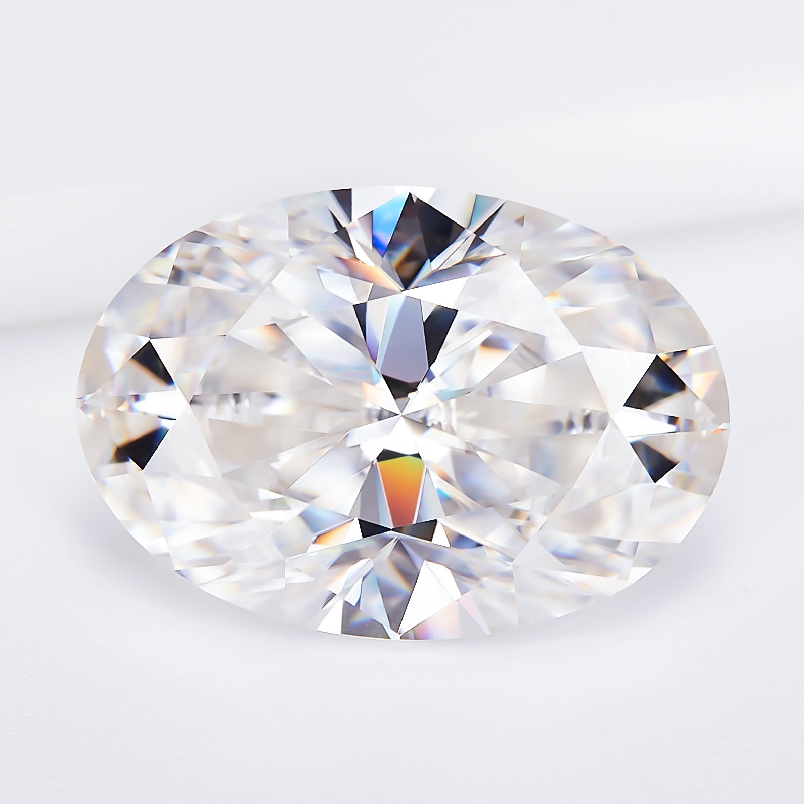 US 1-8ct Excellent Oval Cut D Color Loose Moissanite Stone VVS1 GRA Certificate