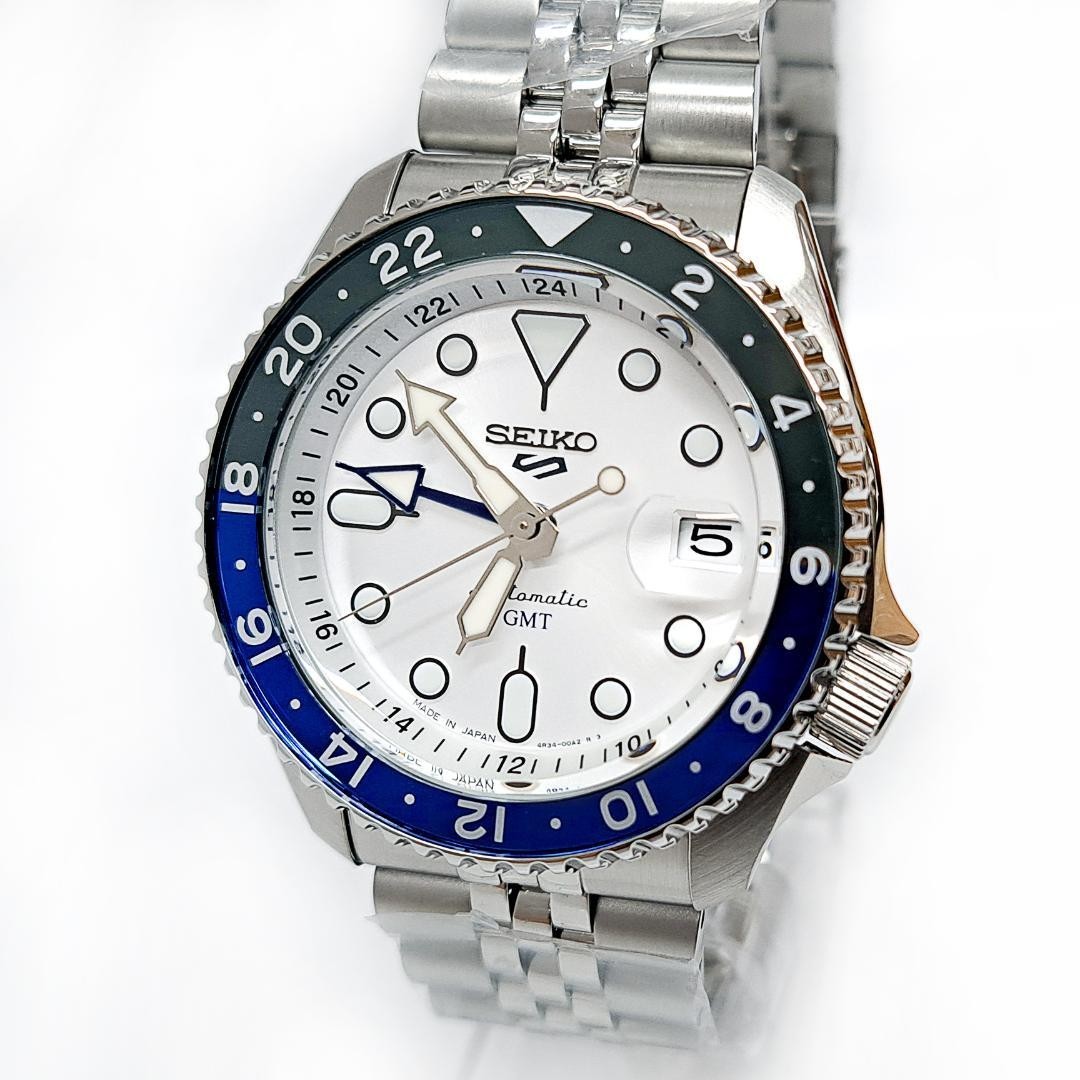 SEIKO 5 Sports SBSC017 White SKX Sports Style GMT Men’s Watch New in Box Japan🔥