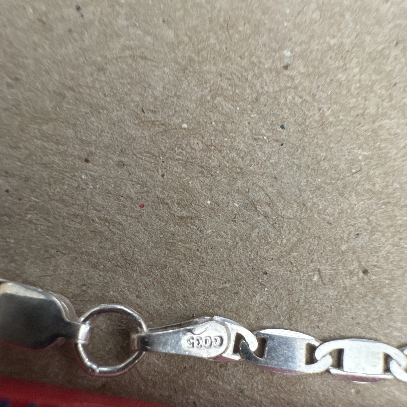 925 Sterling Silver Figaro Chain ID Bracelet Lobster Clasp 7.1-7.5″ Signed