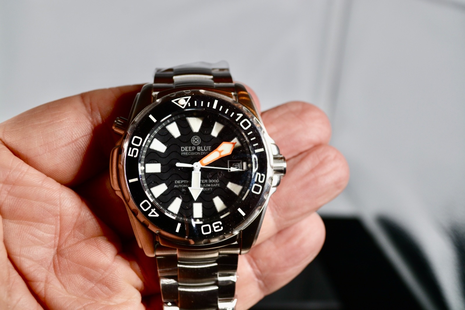 NEW DEEP BLUE DEPTHMASTER 3000 L.E. BLACK DIAL 45MM AUTO SAPPHIRE CRYSTAL WATCH