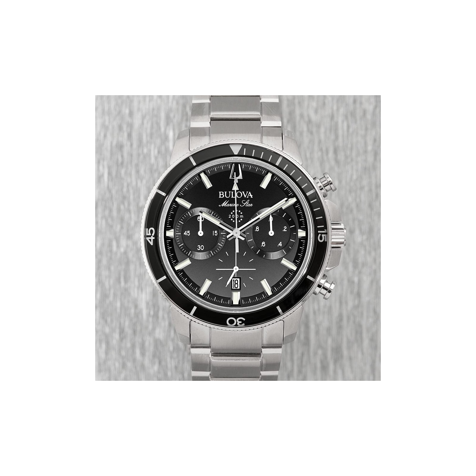 Bulova Mens Marine Star Series C Stainless Steel 6-Hand Chronograph Quartz