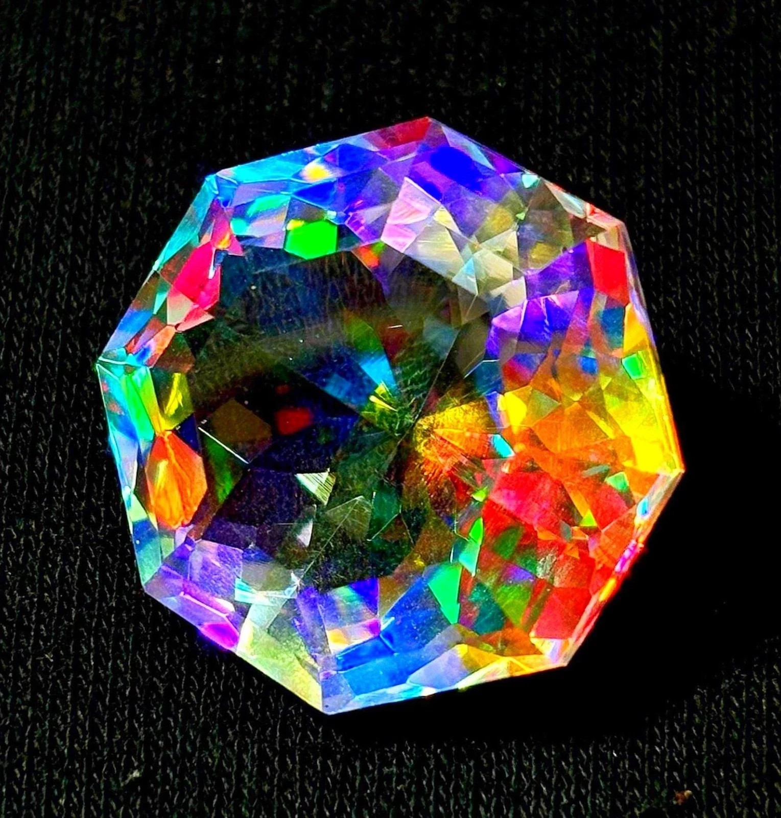 Rainbow Color Octagon Cut 100 Ct Natural Mystic Topaz Loose Gemstone