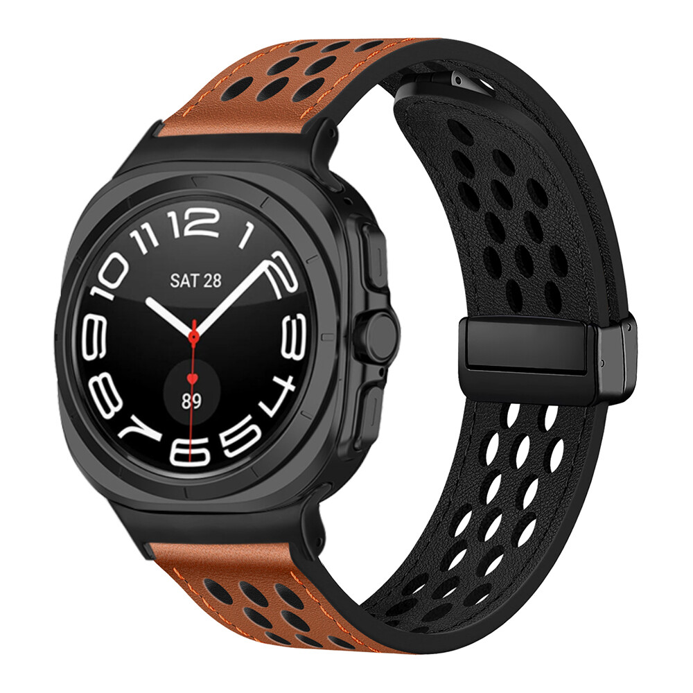 Magnetic Clasp Breathable Hole Bands for Samsung Galaxy Watch 7 Ultra 47mm