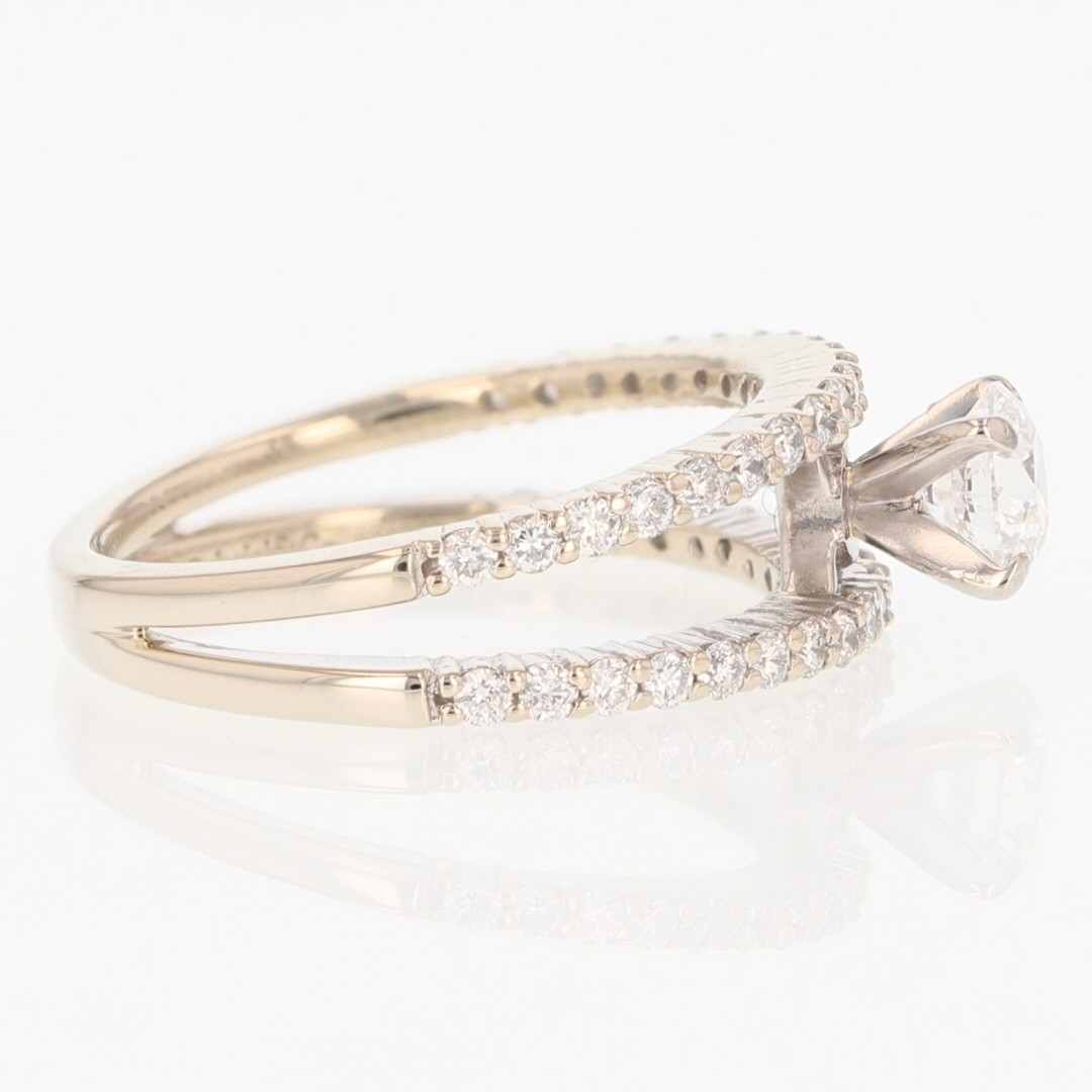 Gabriel & Co. .98ctw Diamond Split Shank Engagement Ring 14k White Gold Size 6.5