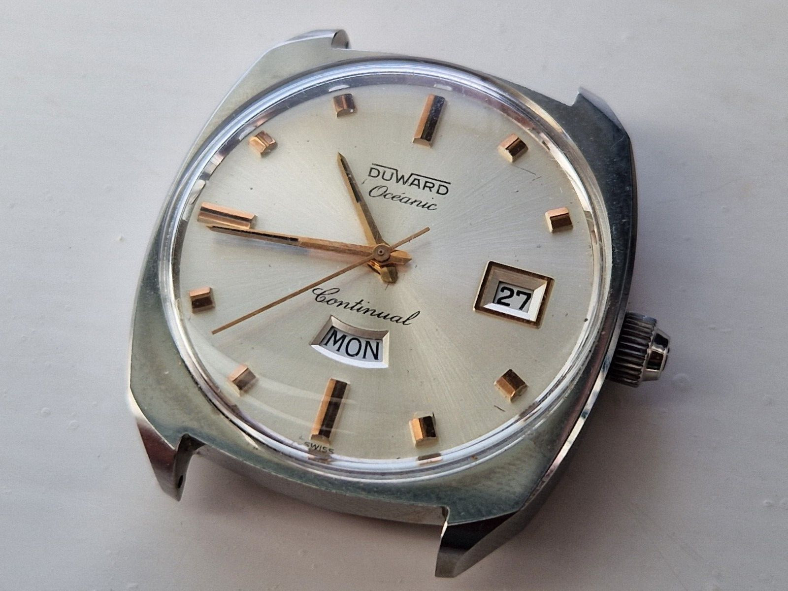 Vintage Automatic Duward Oceanic Continual watch Brevet Technos case mixparts