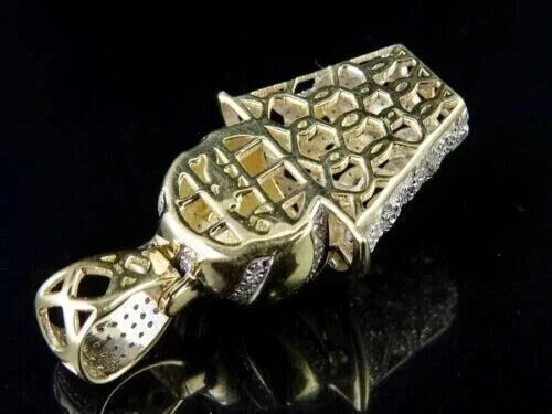 2Ct Round Cut Real Moissanite Basketball Party Pendant 14k Yellow Gold Plated