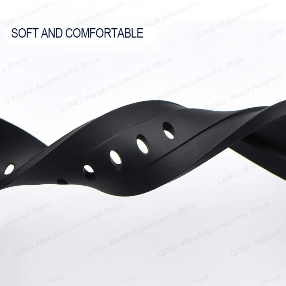 20mm 22mm 24mm 26mm Rubber Strap Silicone WatchBand for Omega Casio Panerai