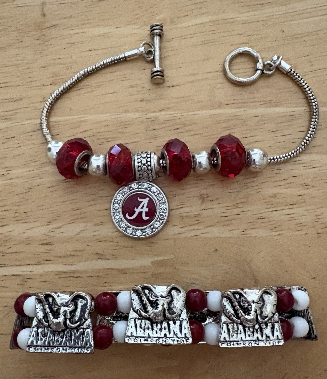 LOT (12) Pieces Alabama Crimson Tide Earrings Bracelets Necklaces