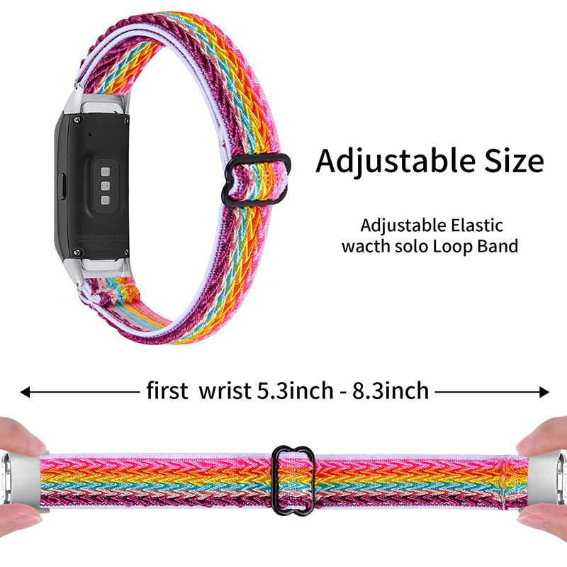 Elastic Woven Nylon Sport Band Strap for Samsung Galaxy Fit SM-R370 Watchband