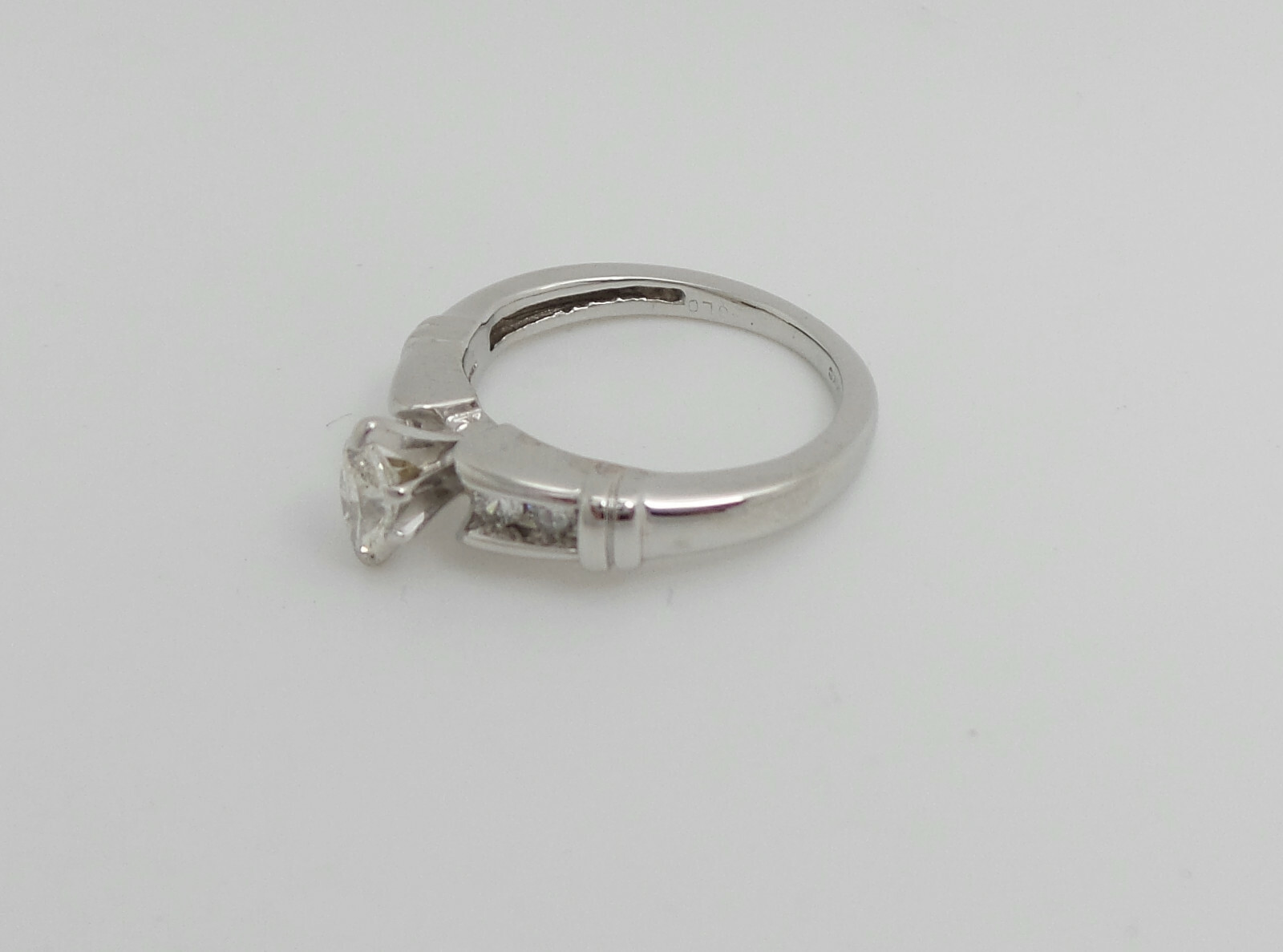 Vintage 1/2CT Natural Marquise Diamond Engagement Wedding Ring 14K White Gold