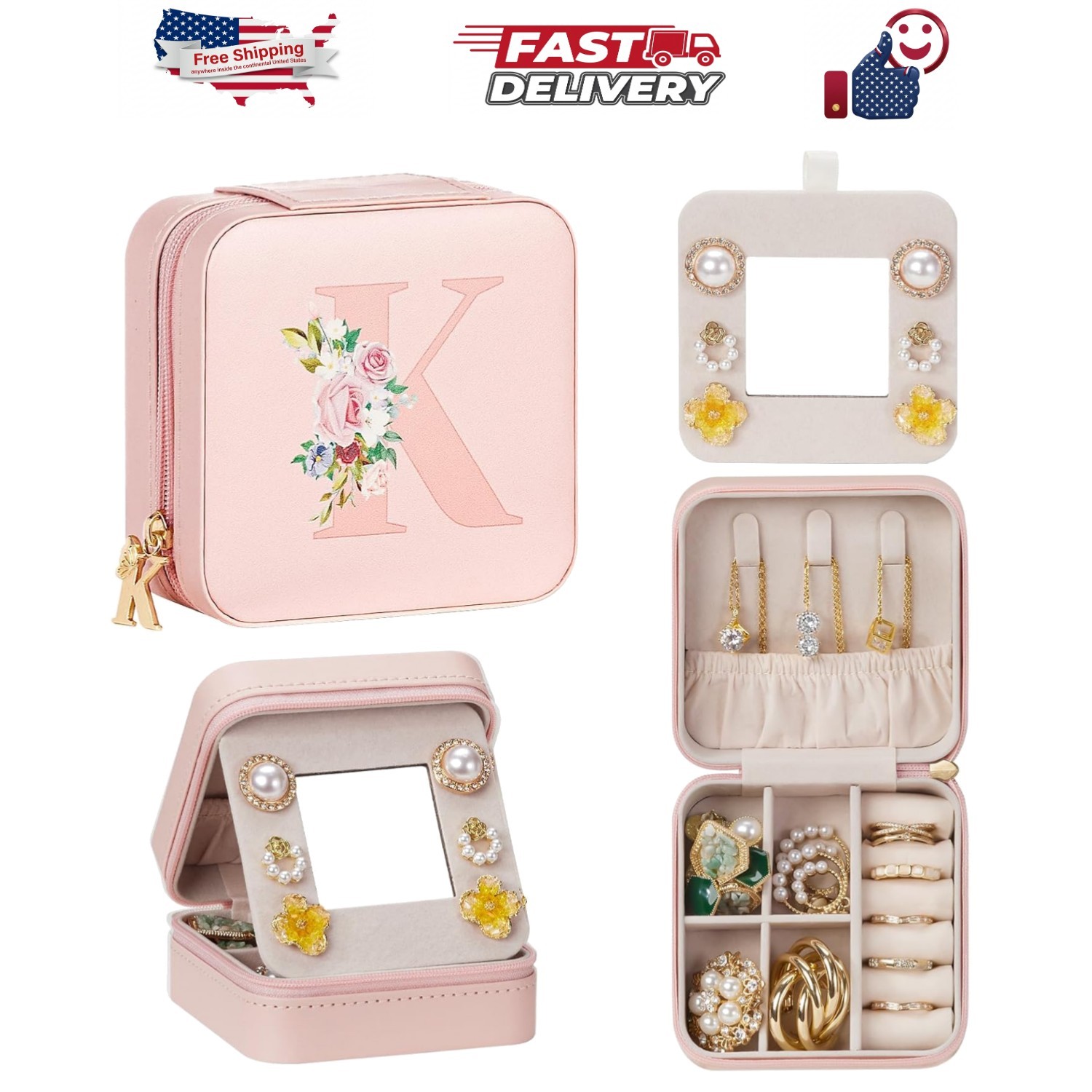 Travel Jewelry Box for Girls: Traveling Jewelry Case Gift for Women – Mini Or…