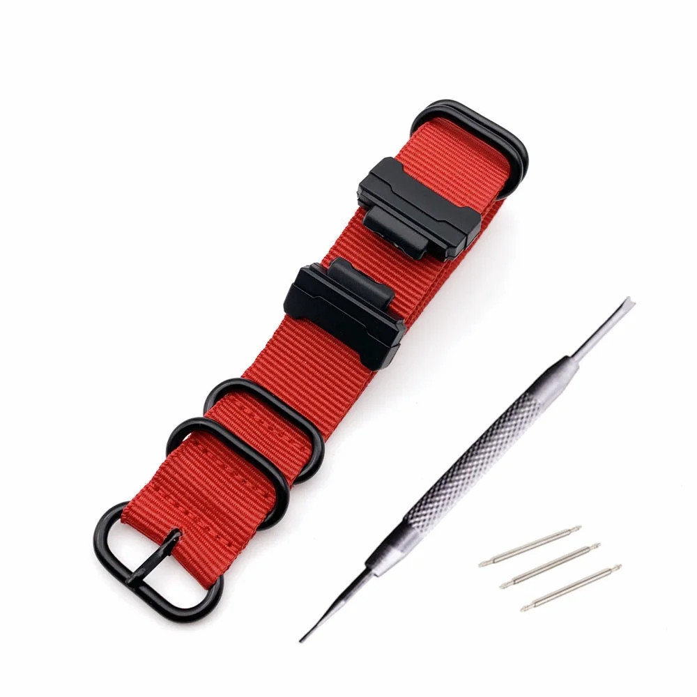 Nylon Watch Band Strap for DW-5600 GA-110 GW-M5610 16mm Adapter Connector Parts