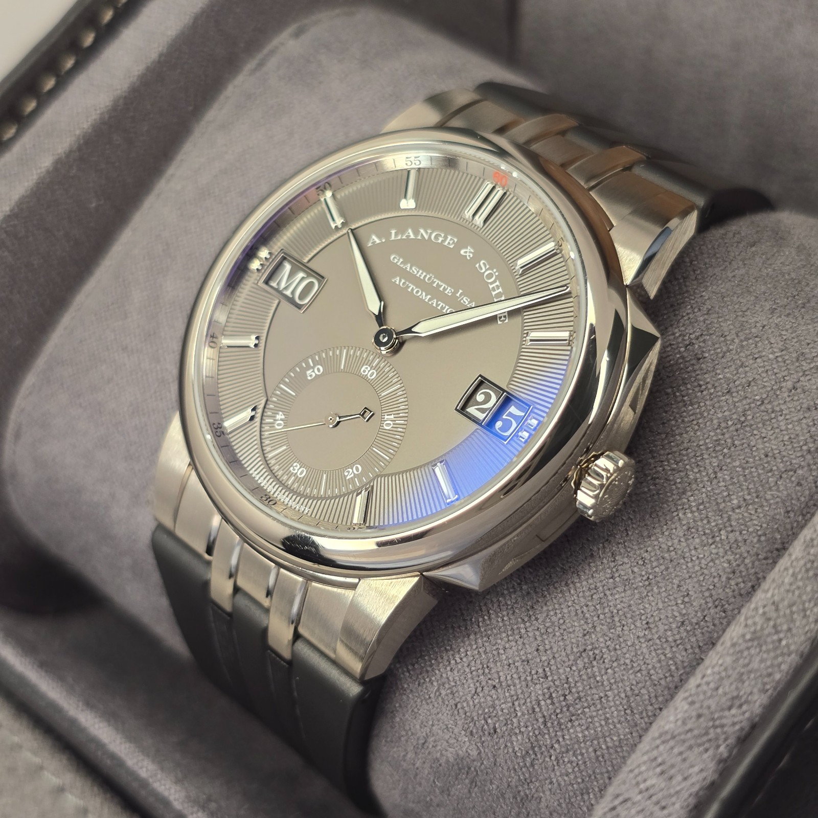 A. LANGE & SOHNE ODYSSEUS 40.5MM 363.068 18K WHITE GOLD GREY DIAL B&P