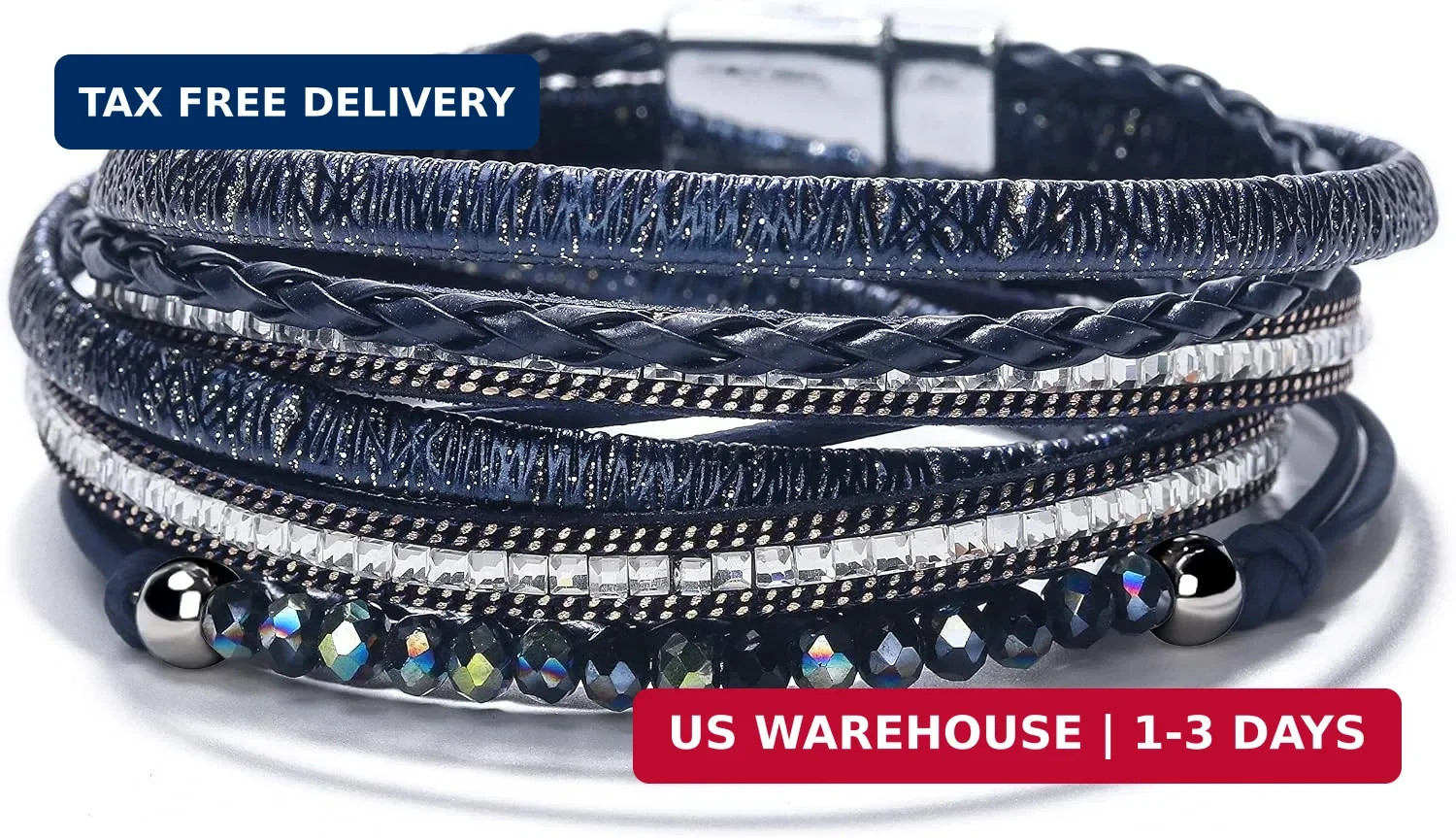 Fesciory Leather Wrap Bracelet for Women, Boho Western Layered Cuff Jewelry | St