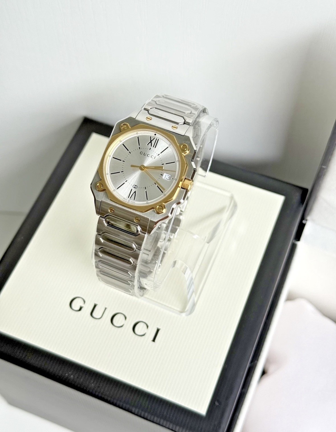Gucci G-FLAT YA166506 Quartz Gucci Watch Square Watch Gold Watch Unisex