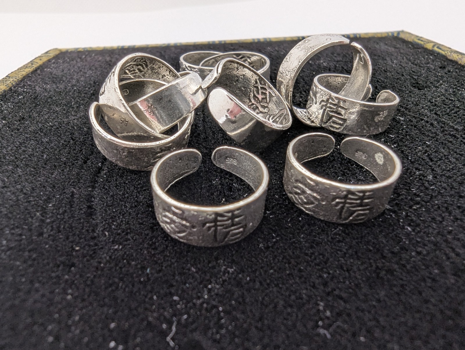 925 Sterling Silver WHOLESALE LOT 10 Sterling Silver Toe Rings. 10.7 Grams