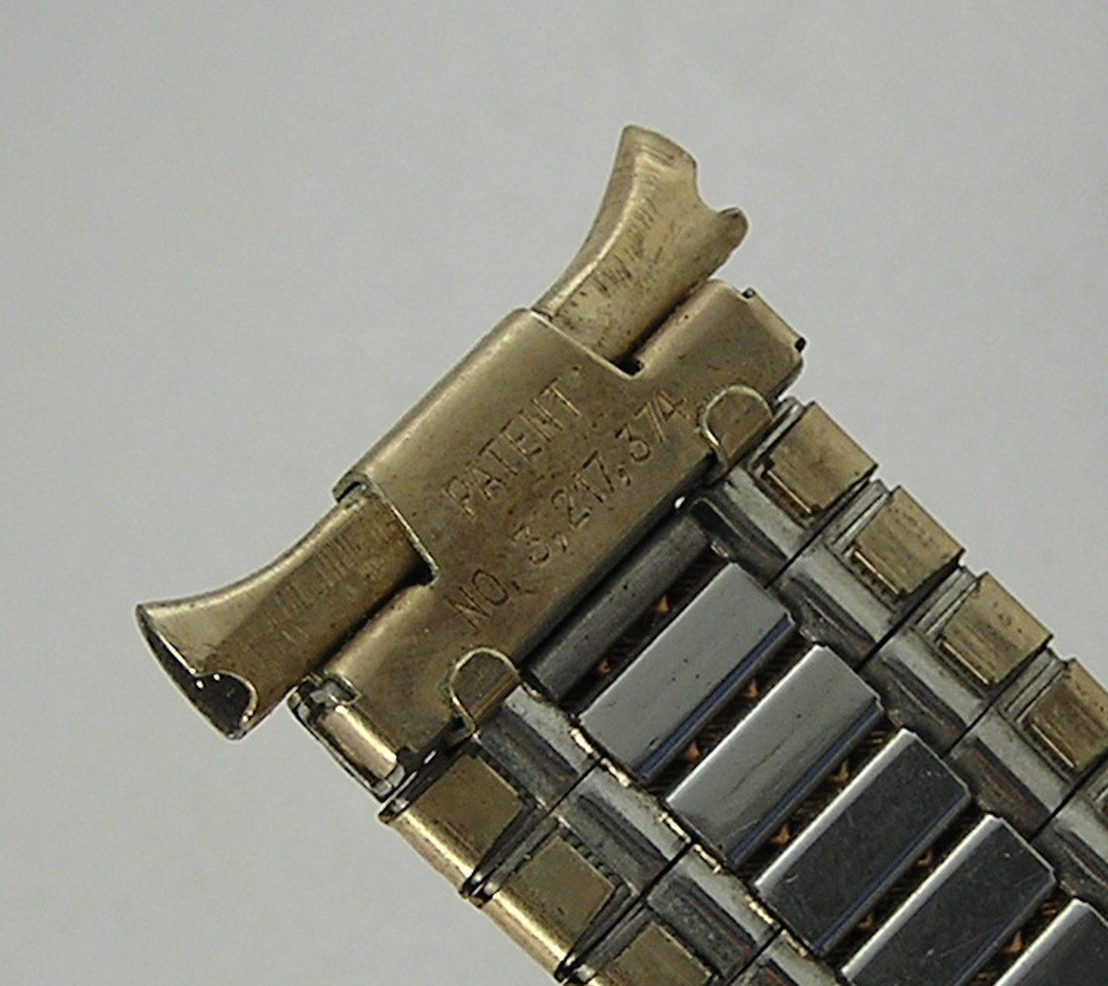 Vintage Baldwin 10K Gold Filled Watch Bracelet Band fold Over Clasp 16-20mm #21